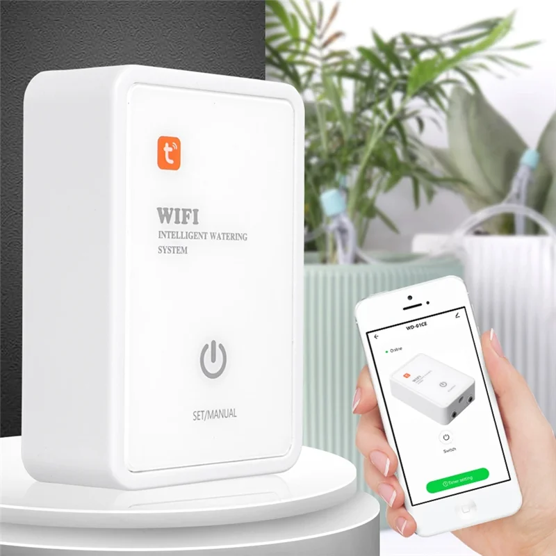 

M16K-Tuya для сада, Wi-Fi, умная система полива, автоматическое устройство для капельного орошения, контроллер влажности для ухода за газоном для растений