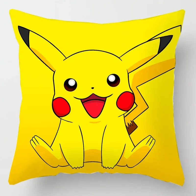 Anime Pokemon Pikachu Kissenbezüge Deko-Spielzeug für Zuhause Büro Sofa Cartoon Charizard Actionfigur Quadratische Kissenhüllen Spielzeug Geschenk