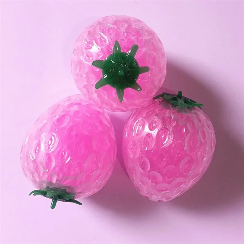 Giocattoli da spremere a forma di frutta Giocattolo antistress con perline di fragole Giocattoli di decompressione per bambini Giocattolo antistress per adulti