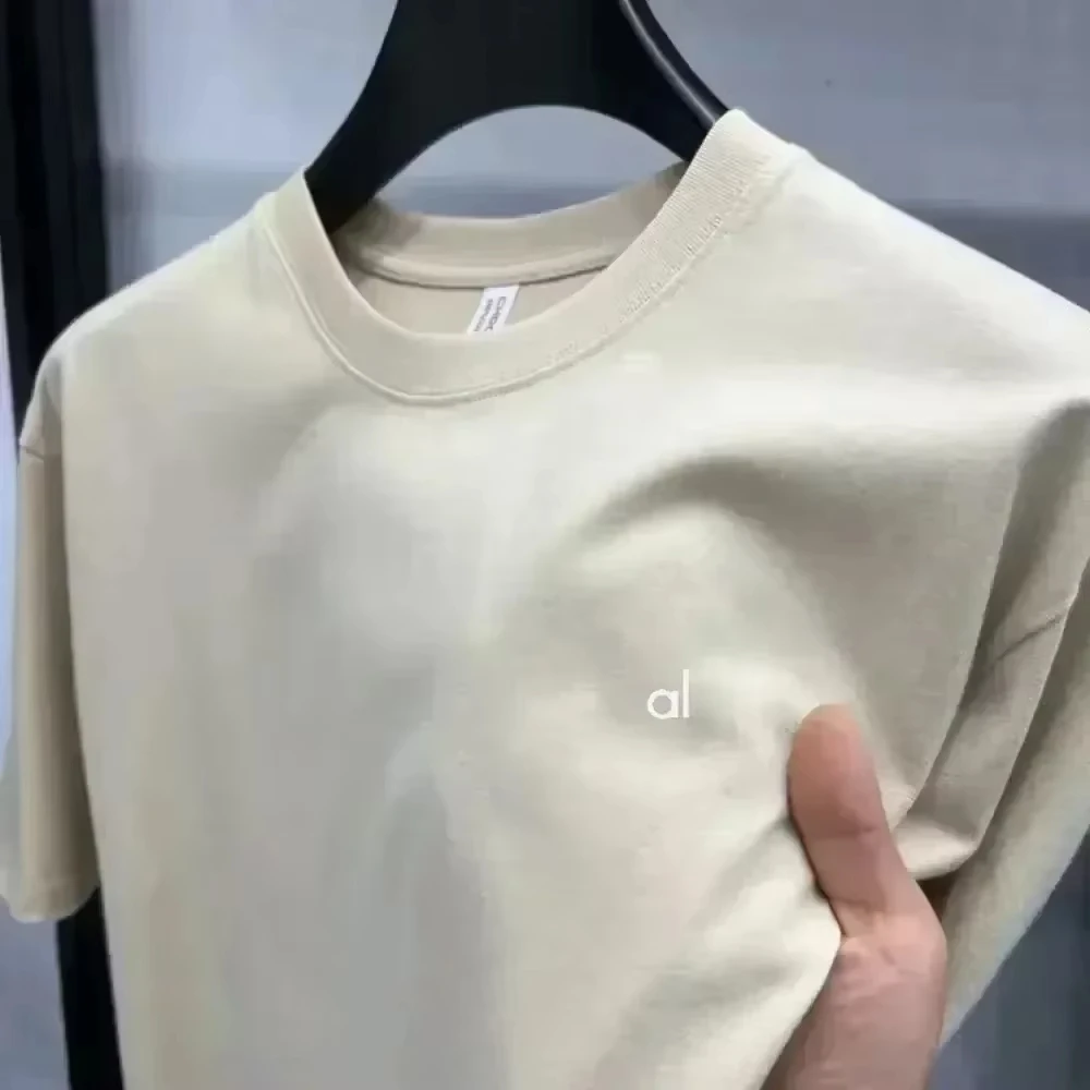 2025 Fashion Women T-shirt Brand Short Sleeve Alo Print Tshirt Clothing Tee Luxury Men T Shirt Print Y2k Streetwear Tops image 4
