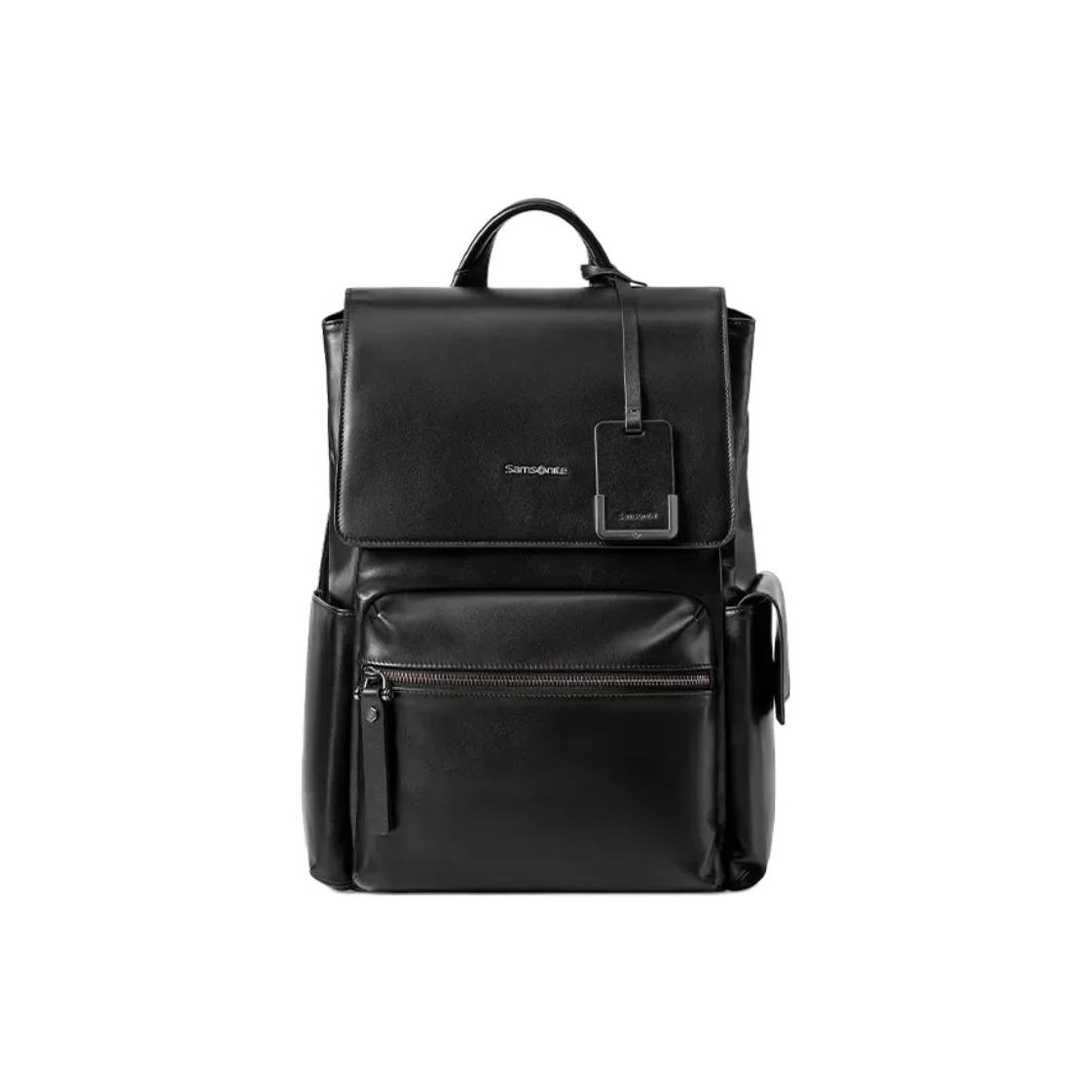 Mochila SAMSONITE em Couro de Vaca com Couro Sintético Masculina Preta