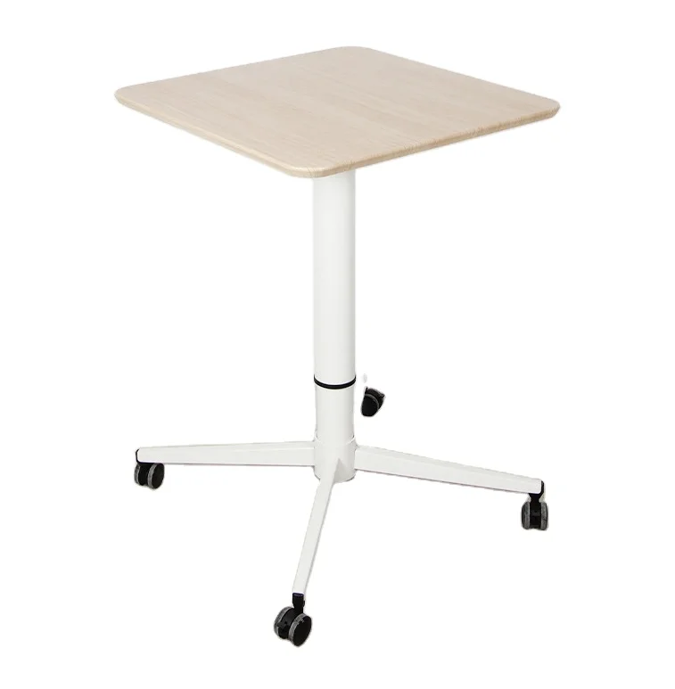 Modern simple station sit dual-purpose office lift elevator standing desk Mobile Electric Lift Computer Desk with pulleys