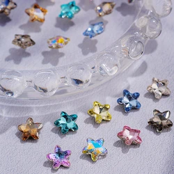 40PCS 6MM K9 Glass Star Nail Art Rhinestone Charms Jewelry Accessory Parts For Manicure Nails Decoration Supplies Material Tool