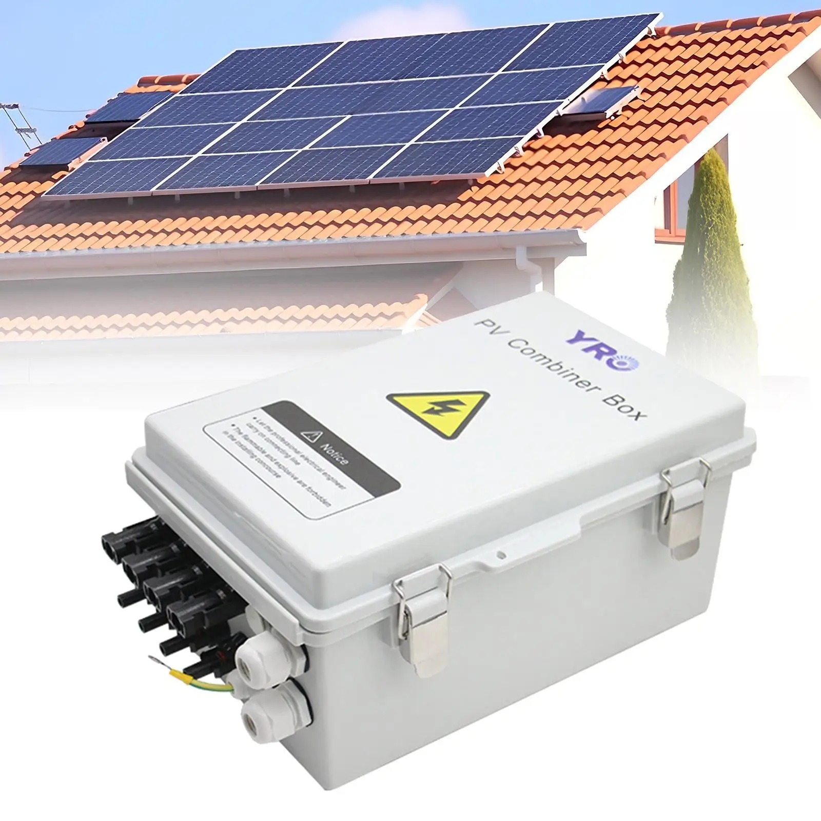 Solar Photovoltaic Combiner Box with Circuit Breaker Stable and Reliable IP65 Surge Protection Easy to Install Distribution Box