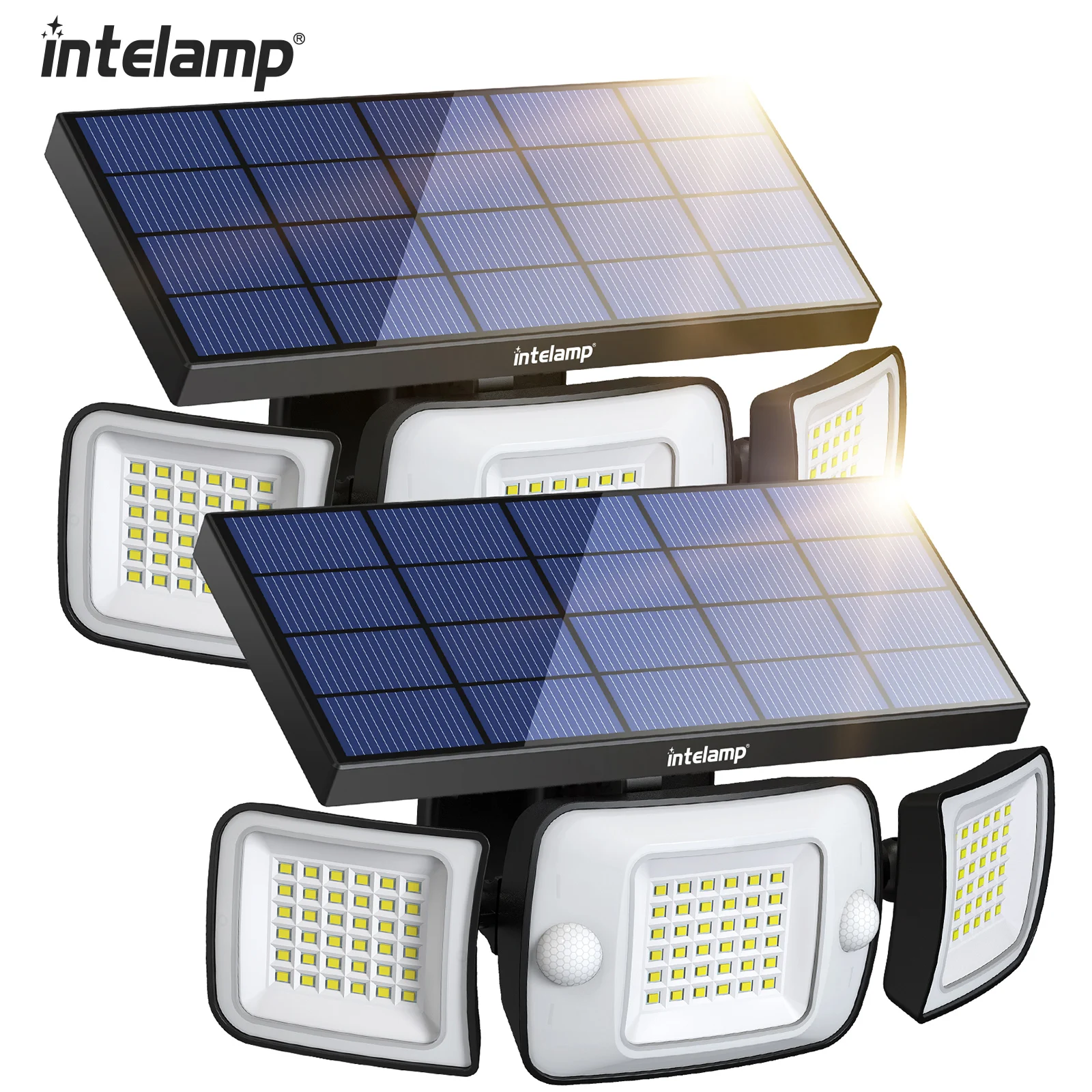 Luces solares de piezas para exteriores, lámpara de pared superbrillante con Sensor de movimiento, farola impermeable para jardín, patio, camino,