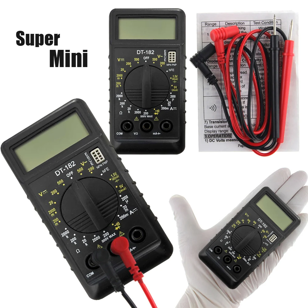 Mini Smart Multimeter AC/DC Ture RMS Portable Capacitance Meter High-precision Low Battery Indicator for Electrician Supplies