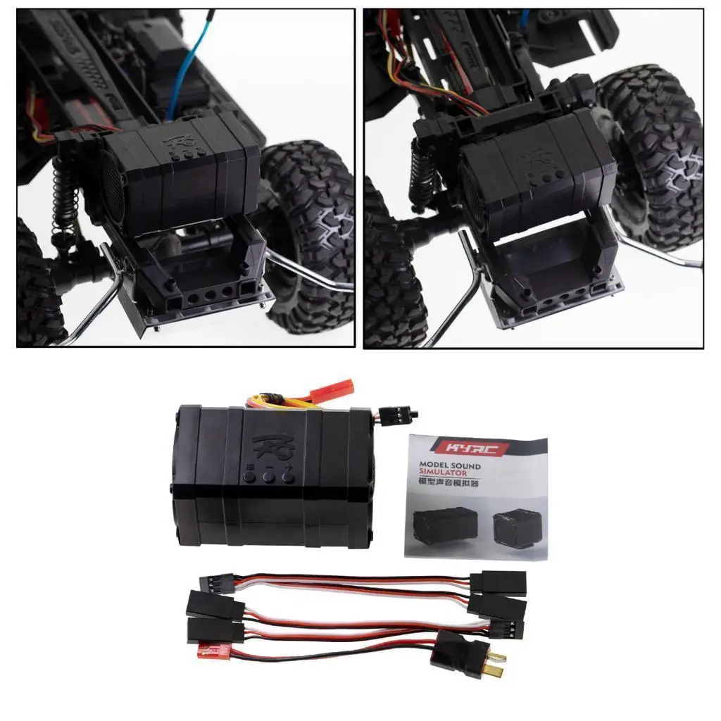Engine Sound Simulator Module for 1/10 RC Crawler Truck with Third Channel Whistle Function Upgrade Parts