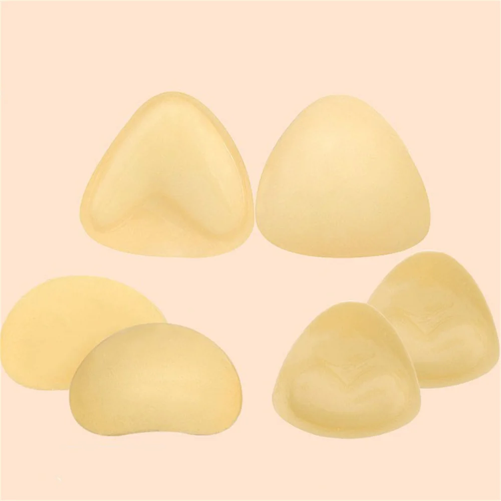 1Pair Push Up Double Sided Adhesive Sticky Bra Inserts Thick Sponge Breast Lift Pads Swimsuit Bikini Cup Enhancer