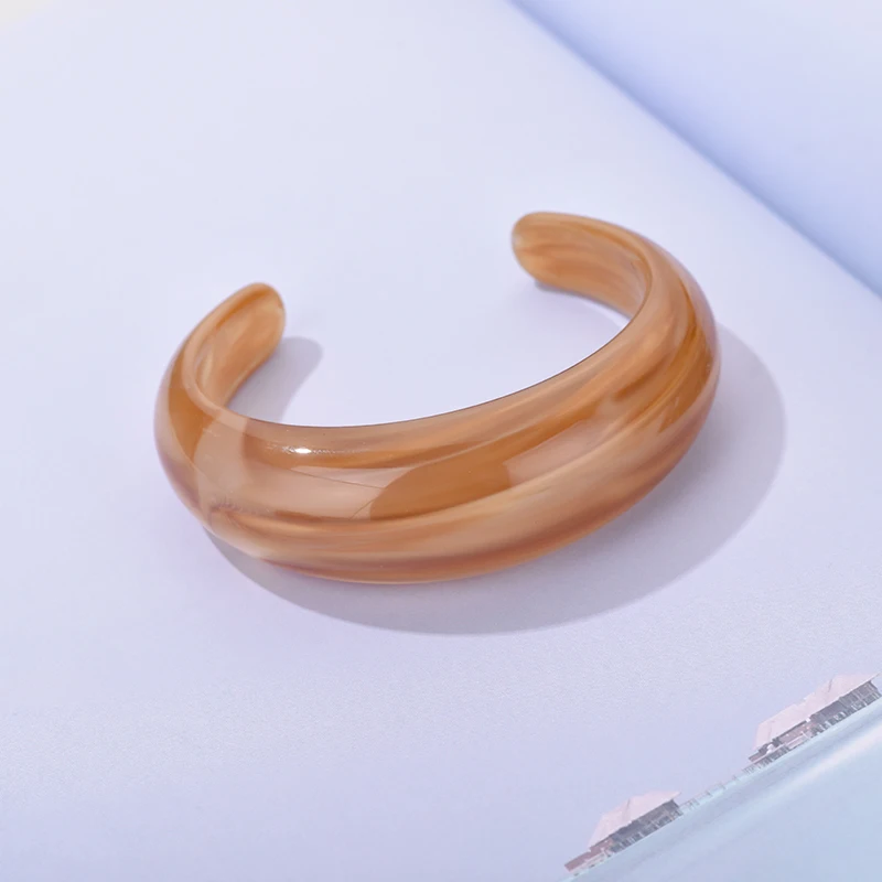 Vintage Böhmischen Harz Manschette Charme Armbänder Armreifen Für Frauen Mode Schmuck Acryl Weit Offene Handgelenk Geometrische Armreif Pulseras – Detail 11