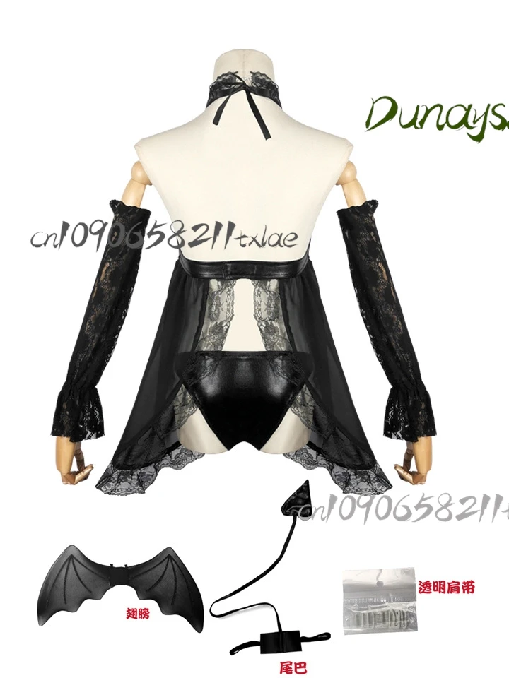 بلدي اللباس حبيبي مارين كيتاجاوا الشيطان تأثيري زي الشيطان مع قرون الذيل هالوين/الصيف أنيمي المعرض 2025 الوردي لوليتا