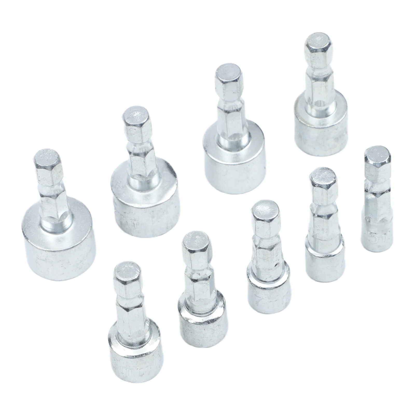 Hex Shank Sockets AS SHOWN Socket Wrench Set 5mm-13mm 9 Sockets Hex Shank Design Electric Screwdriver Compatible