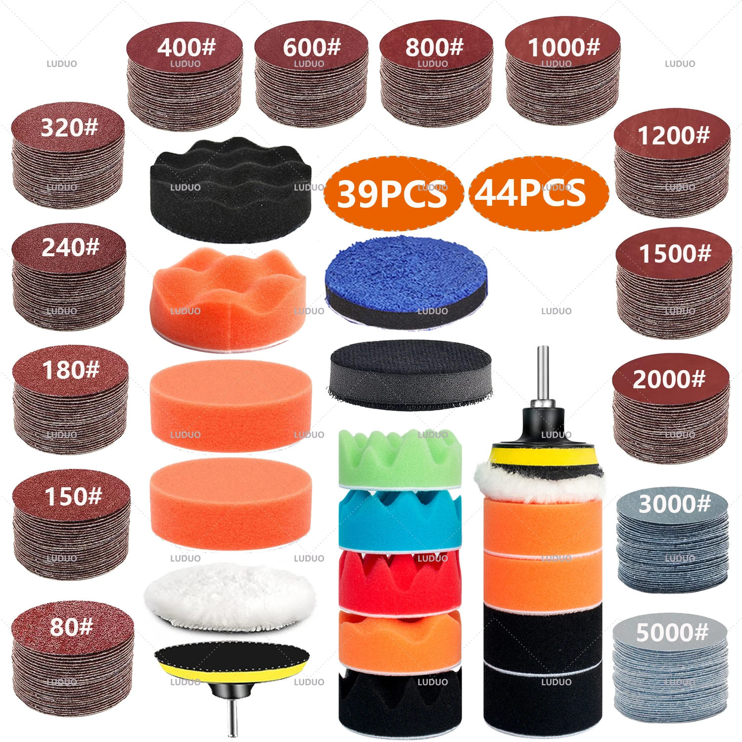 Car Polishing Pad Sponge Pads Kit Foam Pad Buffer Kit Polishing Machine Wax Pads for Auto Motorcycle Motor Car Polishing