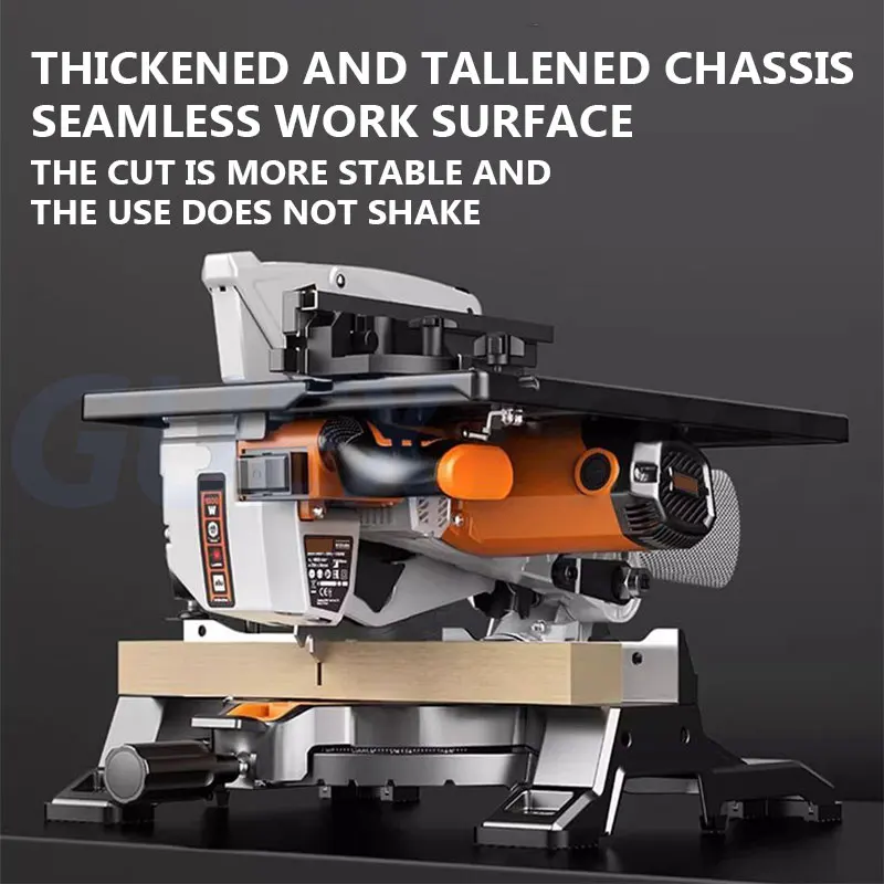 

10 Inch Blade Dust-free Compound Saw, Multifunctional Oblique Cut Saw Aluminum Machine, With Infrared Laser Assisted Positioning
