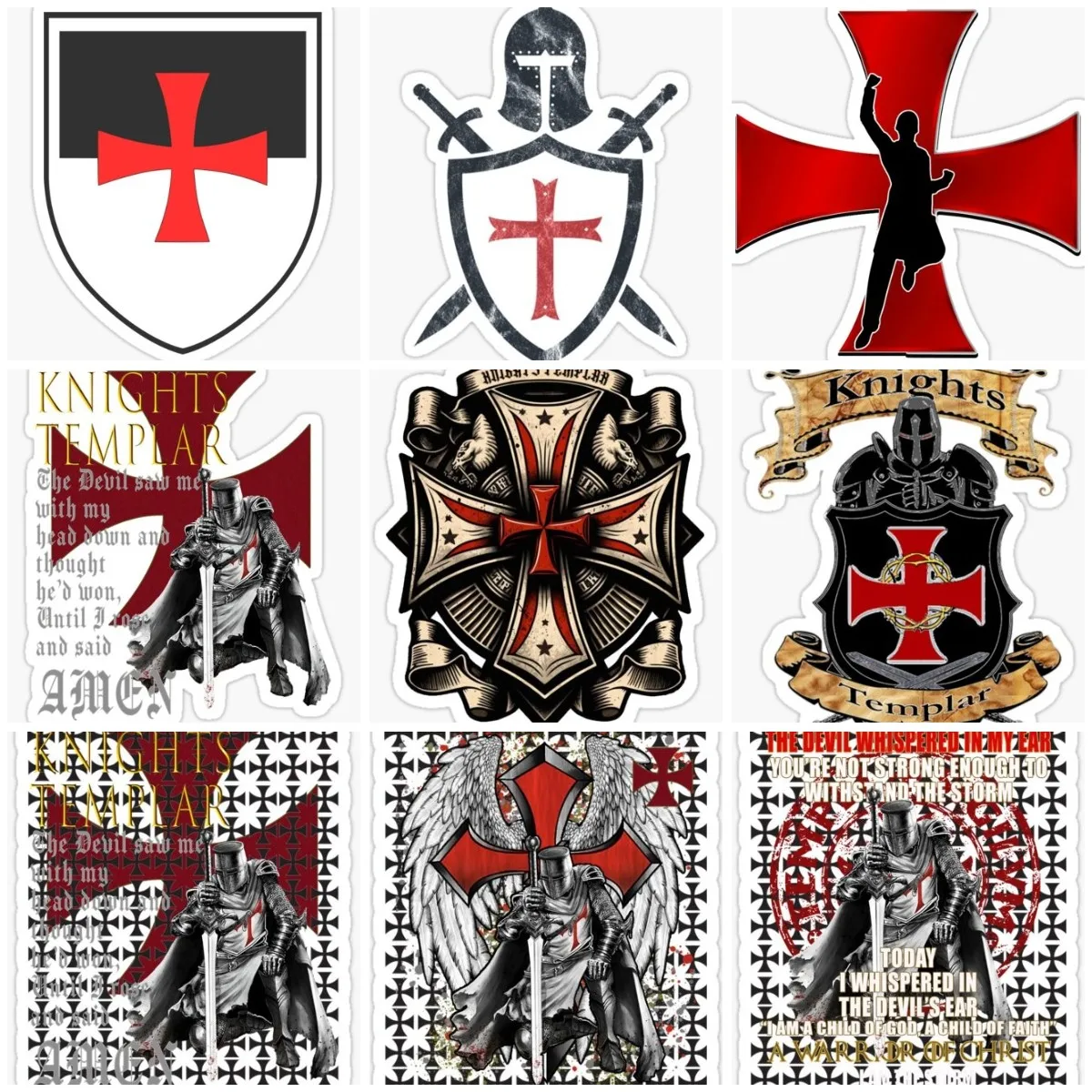 

Crusader Sign Templar Knight Shield Sticker Laptop Car Motorcycle Wall Window Truck Glass Bicycle Helmet Camper Decal Waterproof