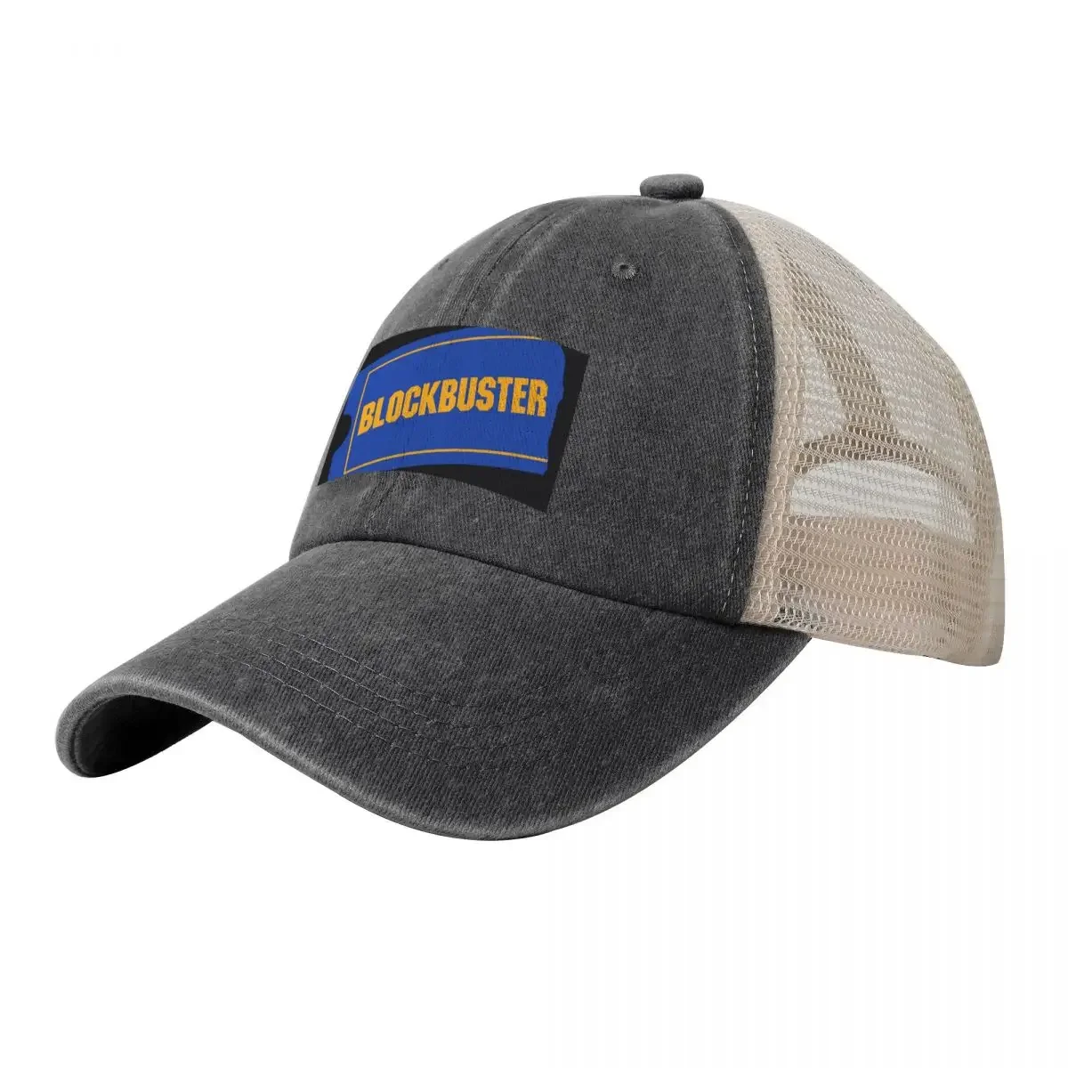 BlockBuster logo Cowboy Mesh Baseball Cap Beach beach hat Caps Women Men's