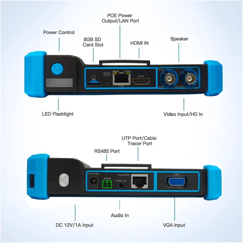 IPC-5100 Plus Monitor 4K CVI TVI SDI 8MP IPS Touch Screen IP CCTV Camera Tester with Cable Tracer
