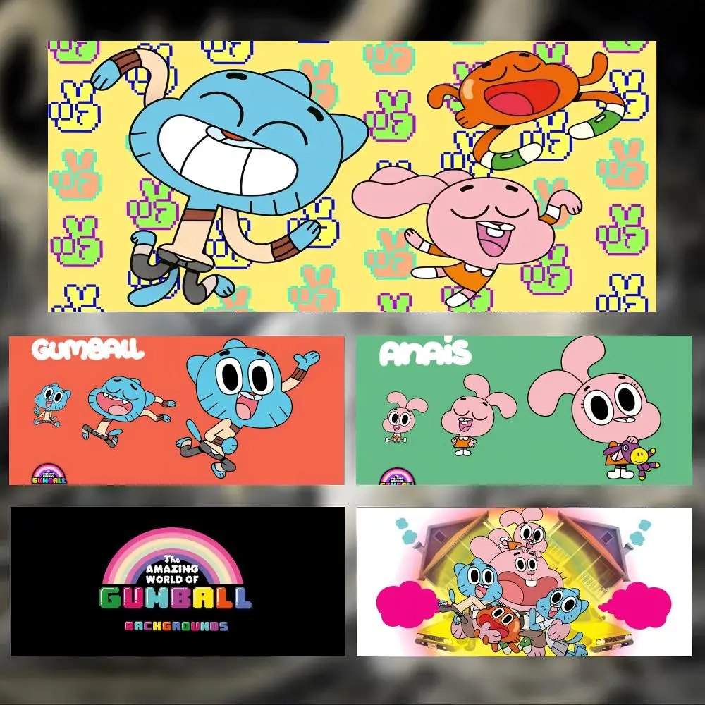 

Коврик для мыши Cartoon Comedy T-The Amazing World of Gumball, большой игровой коврик для мыши с прошитыми краями, утолщенный настольный коврик для ПК