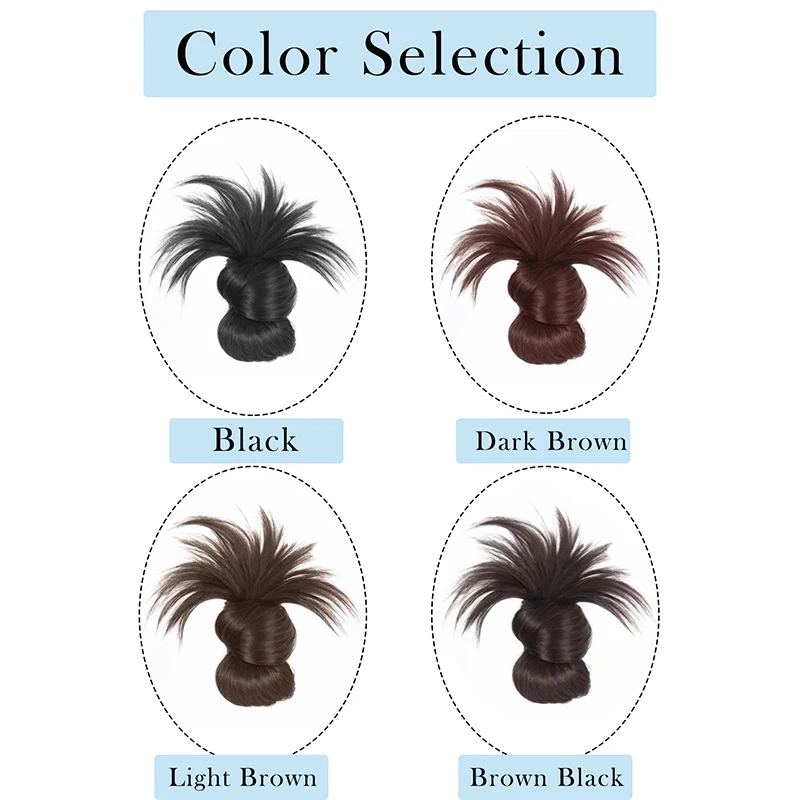 Low Bun Wig Hair Clip-In Messy Bun Hairpiece Straight Hair Extension for Effortless Updo Synthetic Claw Messy Hair Bun for Women image 5