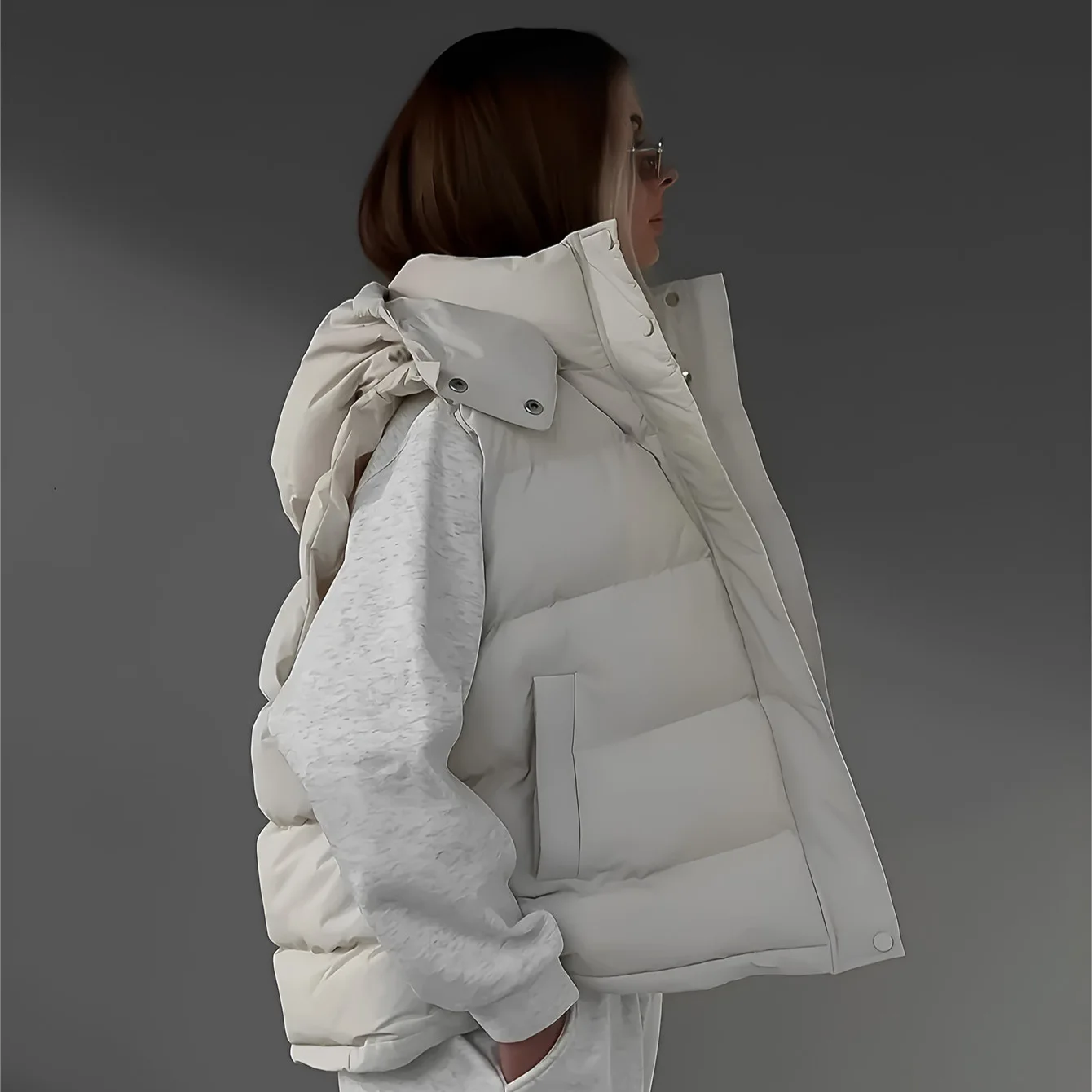 Winter New Waistcoat Stand Collar Oversized Street Outerwears Women's Sleeveless Hooded Parkas Down Jacket Autumn Vests