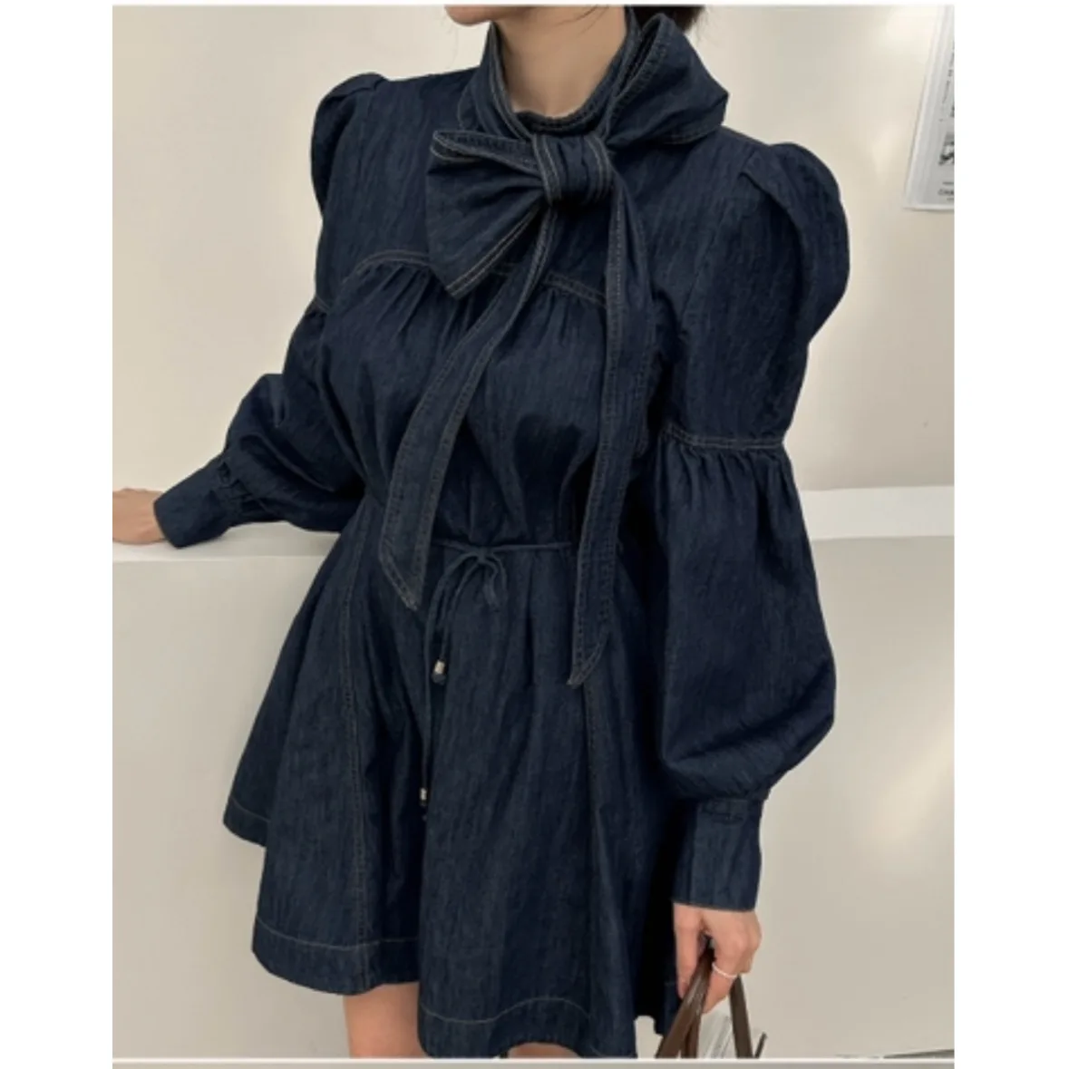 

Design Sensation Denim Dr Korean Sle Women's Faion Spring Autumn Winter Casual Length Regular Sve pe Other