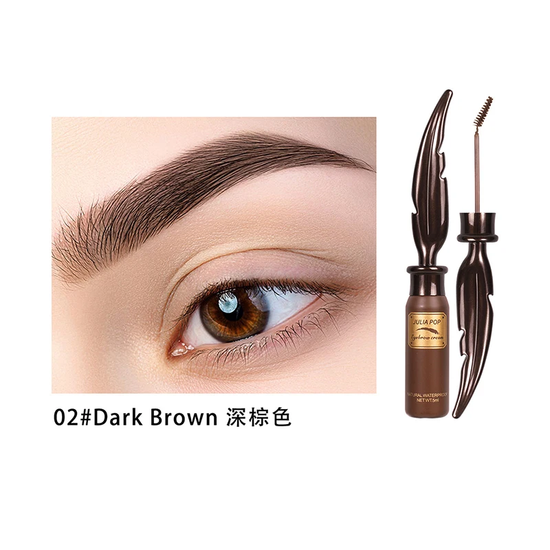 

Elegant Feathers Eyebrow Cream Natural Waterproof Long Lasting Creamy Texture 3 Colors Gel with Brush Skin-friendly