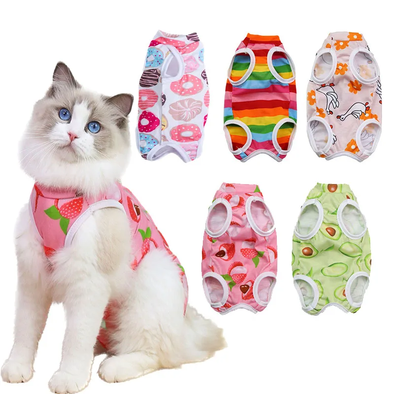 Cat Anti-licking Sterilization Clothes Pet Surgery Suit for Small Dog Cat Weaning Breathable Puppy Anti-scratch Body Strap Vest