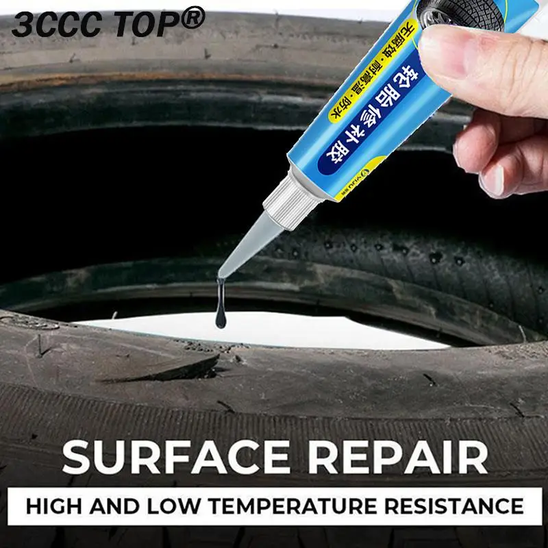 30ML Black Tyre Repair Instant Car Tire Repair Glue Liquid Strong Rubber Glues Wear-resistant Rubber Non-corrosive Adhesive Glue