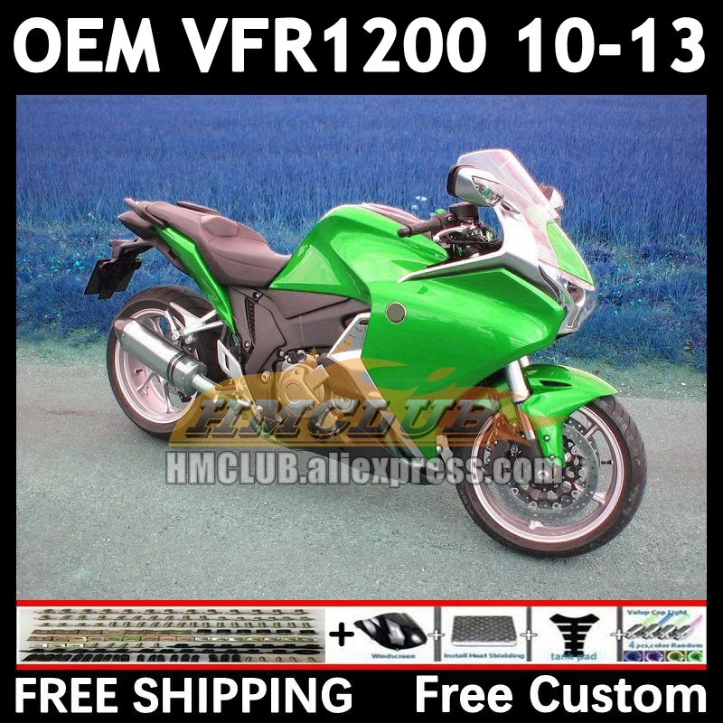 Injection For HONDA VFR1200 VFR 1200 RR CC 87No.96 VFR-1200 10 green black 11 12 13 VFR1200RR 2010 2011 2012 2013 OEM Fairings