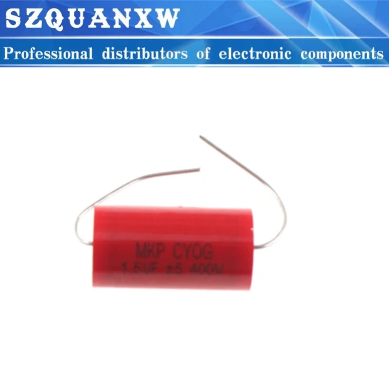 5 PCS/Lot 400V MKP Capacitor 0.47/1/1.5/2.2/2.7/3.3/4.7/5.6/6.8/8.2/10/12/15/20Uf Axial High Non-polar Capacitors