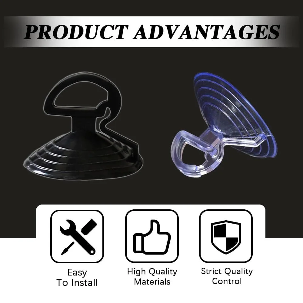 12PCS Car Window Suction Cup Car Glass Windshield Sunshade Suction Cups PVC Sucker Car Interior Accessories for Automotive Visor