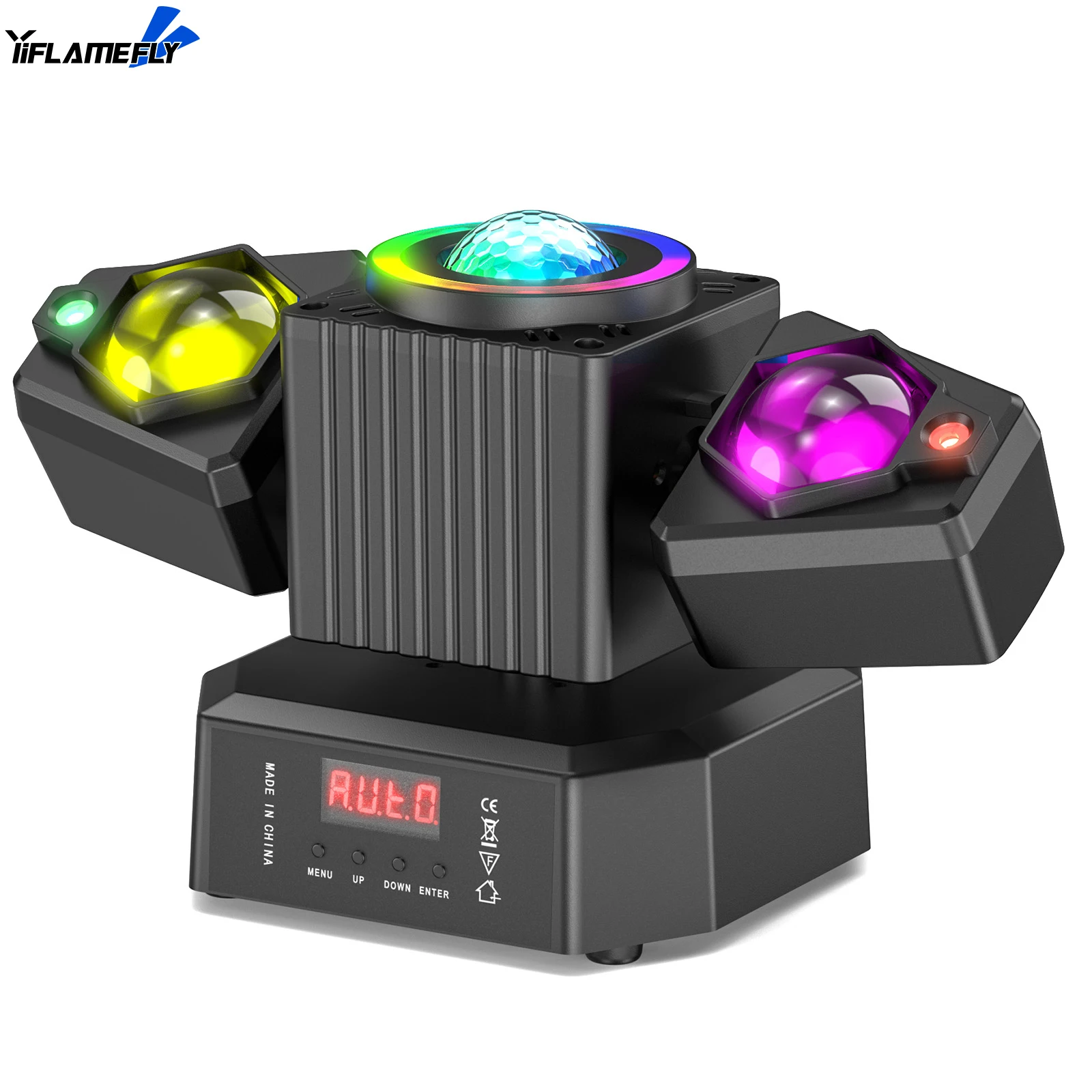 

Yiflamefly Two-armed Stage light RGBW 4-IN-1 Lighting Effect and Starry Effect Controlled DMX512 For DJ Party Concert Church