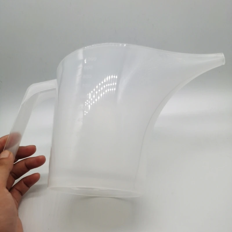 Transparent Plastic Funnel Measuring Jug Cup Large Capacity Long Nozzle Measuring Glass with Scale Tip Mouth Cup