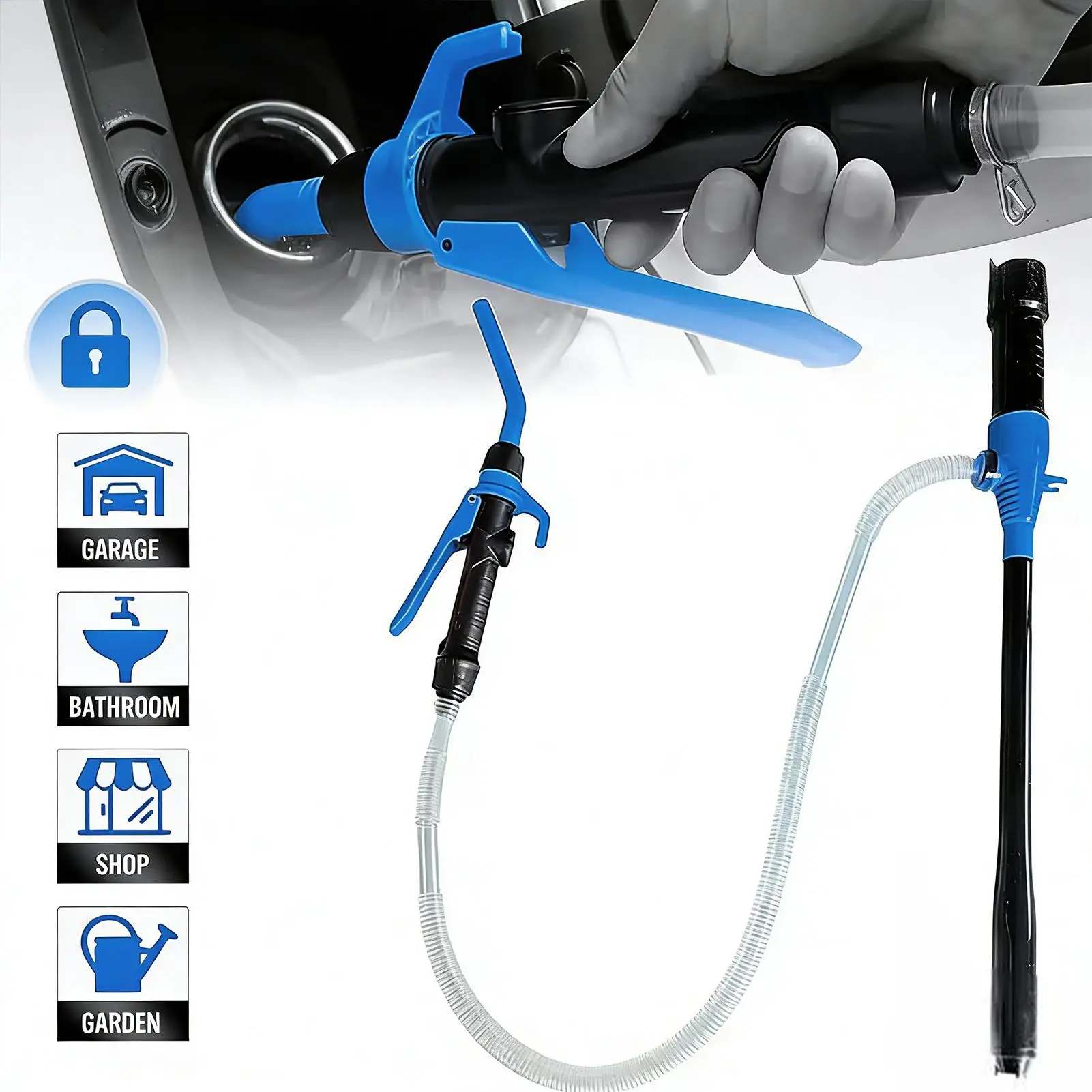 

Battery Operated Liquid Transfer Pump Portable Fluid Siphon Extractor for Oil Water Gas Diesel Fuel Tank Car RV Boat Generator