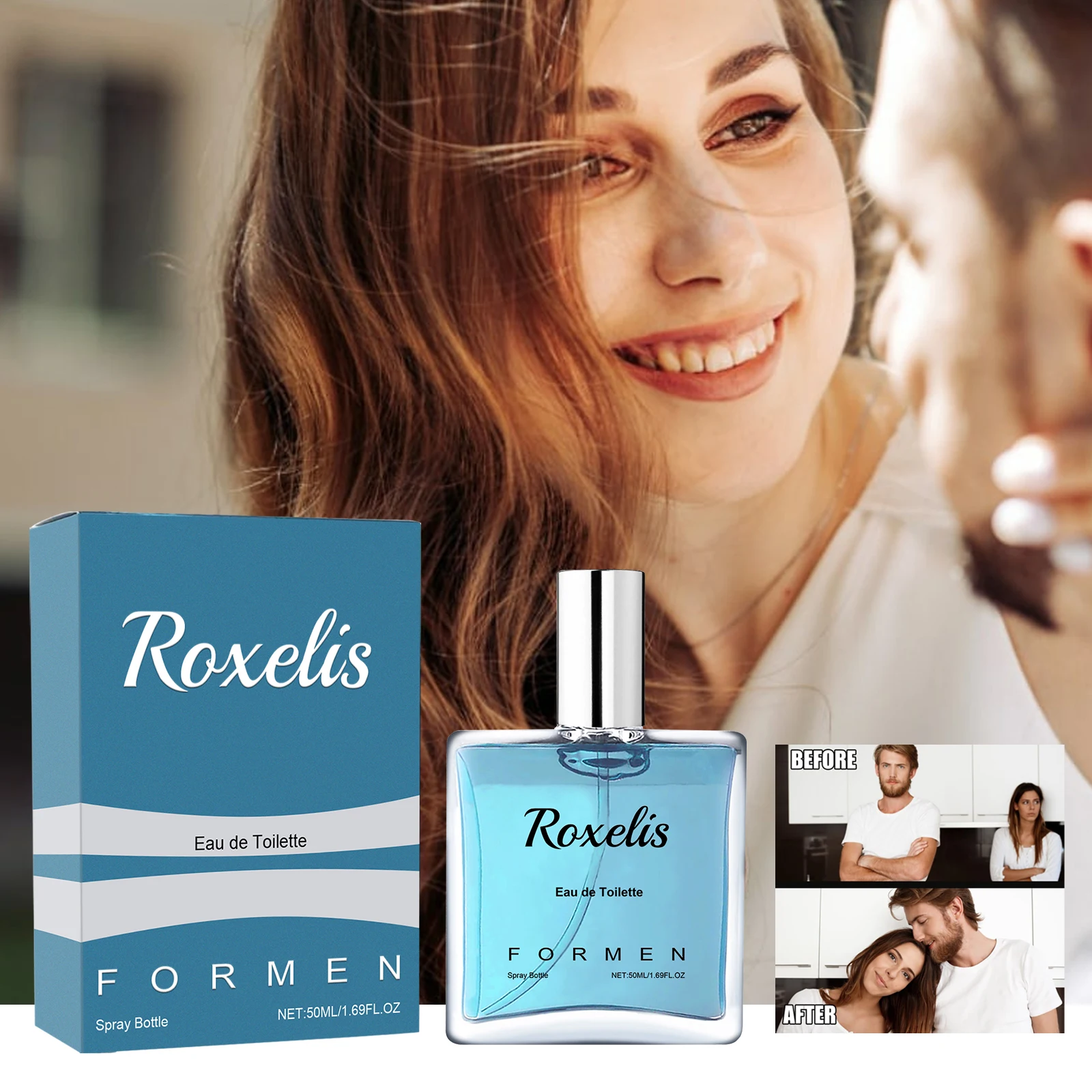 Roxelis Men\'s Eau De Toilette Spray Lasting Fragrance Fresh Natural Elegant Charming Dating Atmosphere Niche Perfume 1.69 OZ