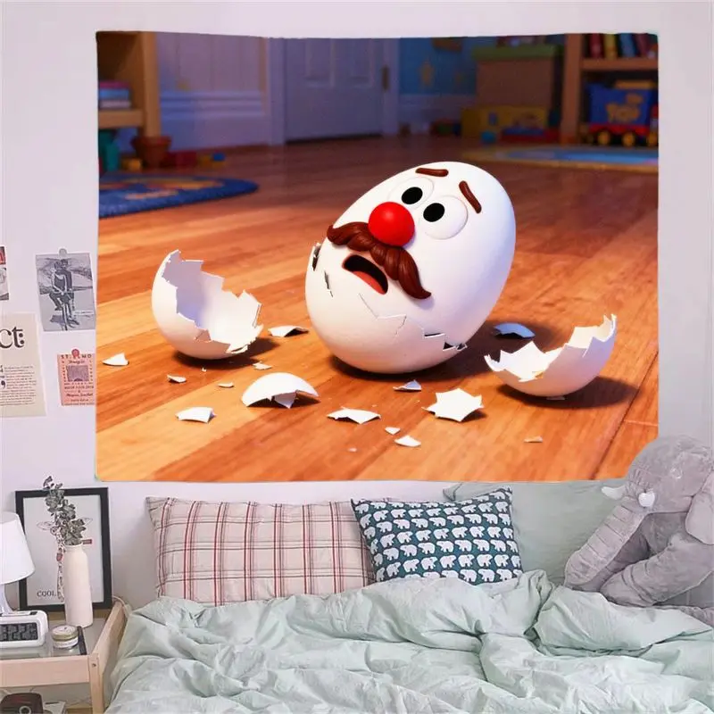 1 قطعة سنور في الأحذية هامبتي Dumpty مضحك متصدع البيض نسيج الحديثة البوليستر جدار الفن غرفة المعيشة غرفة نوم النوم ديكور هدية ل Mov