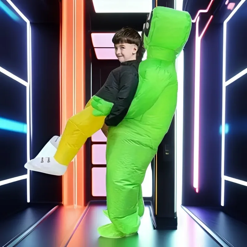 بدلة قابلة للنفخ لطيفة للغاية وممتعة، زي دمية كرتونية قابلة للنفخ، لعب الأدوار في الهالوين وعيد الميلاد #2