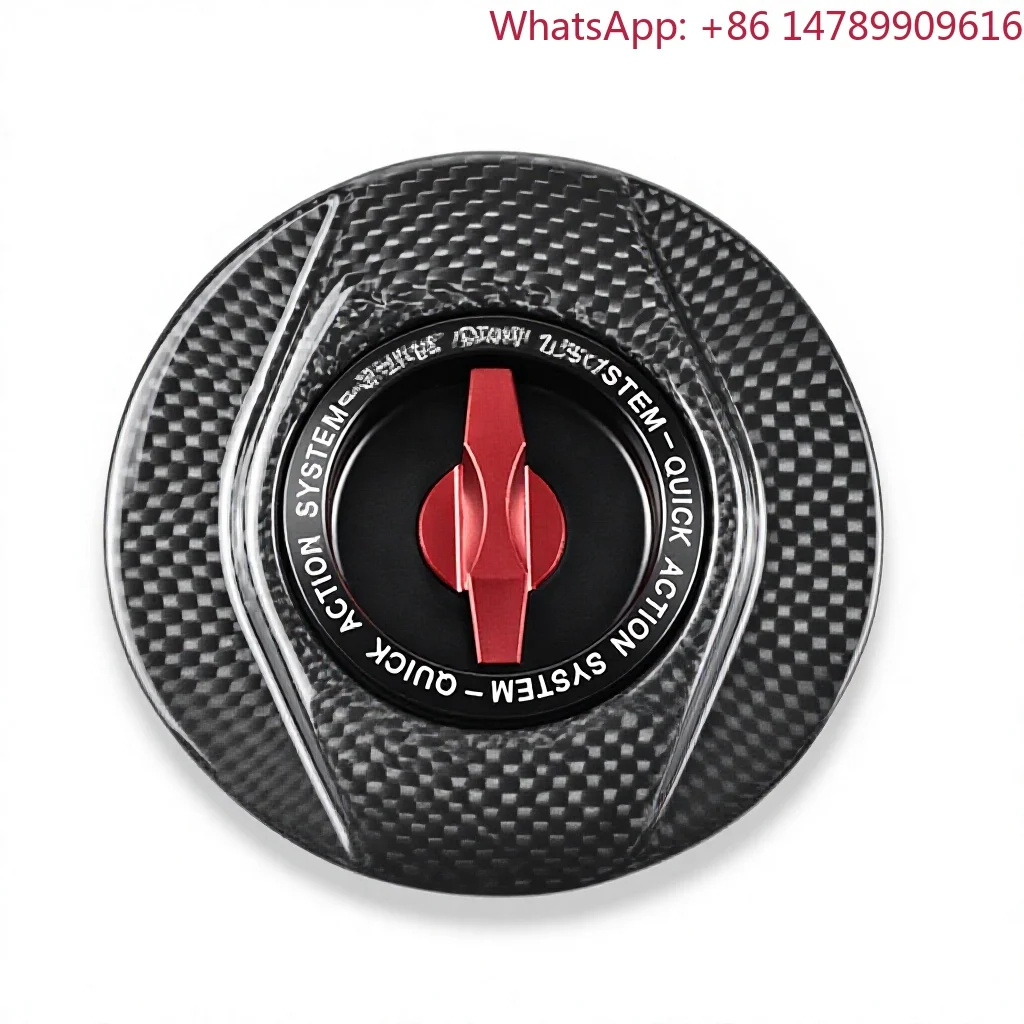 For For 675/R 765 Carbon Fiber Aluminum Alloy Keyless Fuel Filler Caps Motorcycle Quick Plug Release Gas Oil TankMotorcycle Part