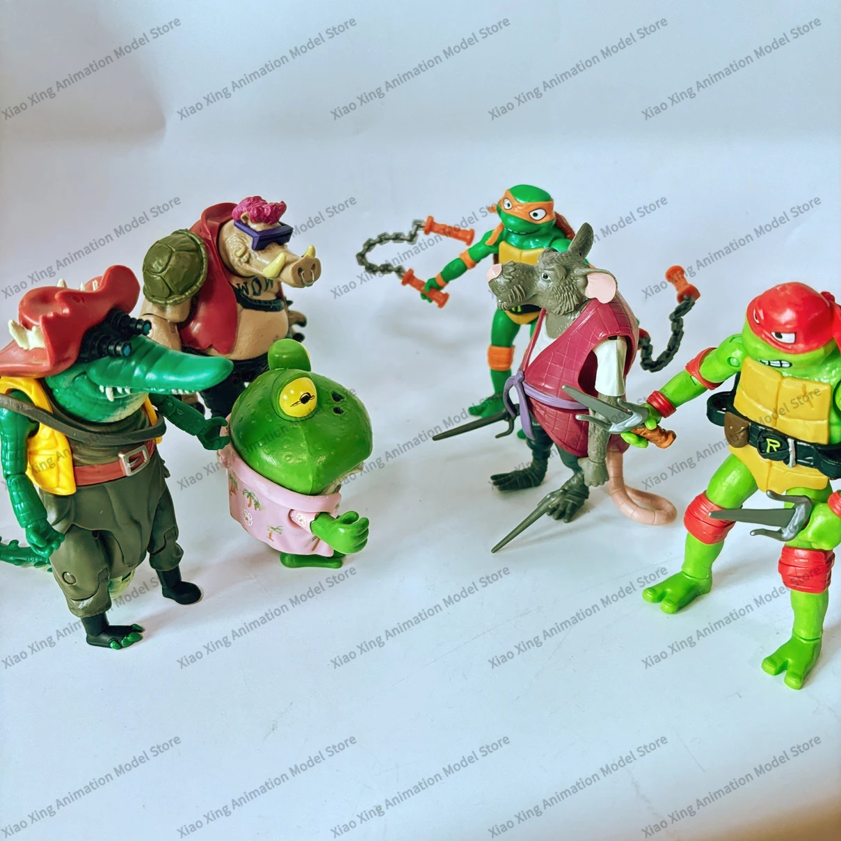 Teenage Mutant Ninja Turtles Leatherhead Bebop Splinter Michelangelo Raphael Playmates Toys Action Figure Collectible Toy Gift