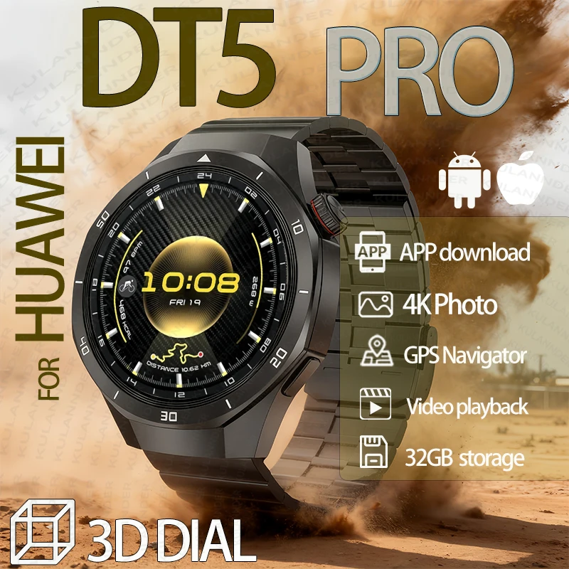 

2025 Высококачественные классические умные часы 5 Pro для мужчин, фитнес-трекер с GPS на открытом воздухе, IP68, водонепроницаемые, пульсометр, 32 ГБ, женские часы для воспроизведения видео
