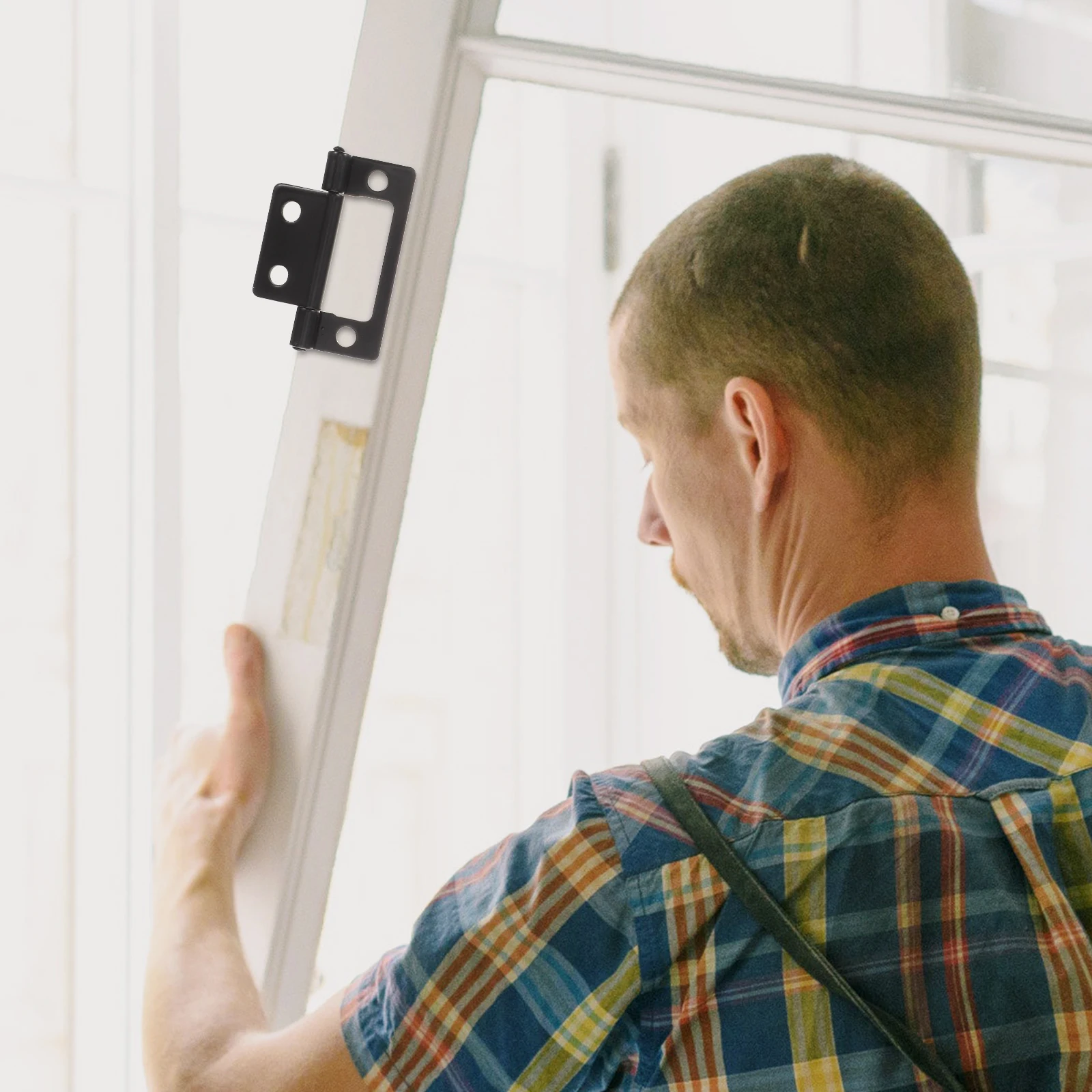 

Thickened Iron Hinges Black Small Door Loose Leaf Soft Close Mute Flat Hinge Durable Stainless Furniture Hardware