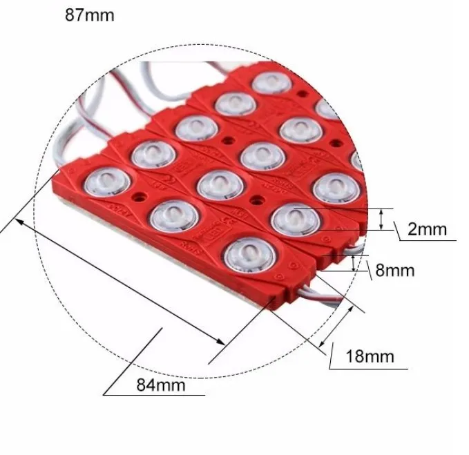 Ultra Heldere 2835 Led Modules Licht Dc 12V Smd 3 Leds Sign Led Backlights Voor Kanaal Letters Wit/warm Wit