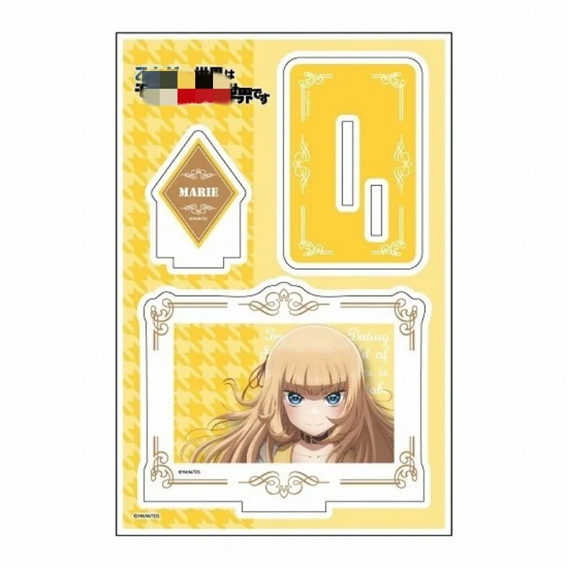 Acrylic Stand Figure Keychain Trapped in a Dating Sim Anime 15CM Leon Fou Bartfort,Marie Fou Lafan,Luxion Double insertion Gifts