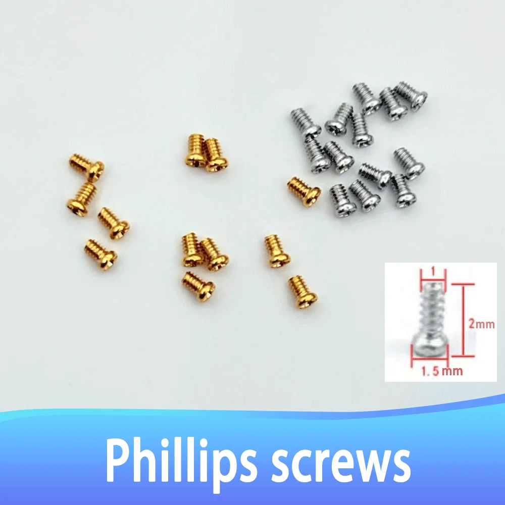 

Watch Back Cover Screw Universal Cross Watch Bottom Cover Screw 10pcs Package, Gold and Silver