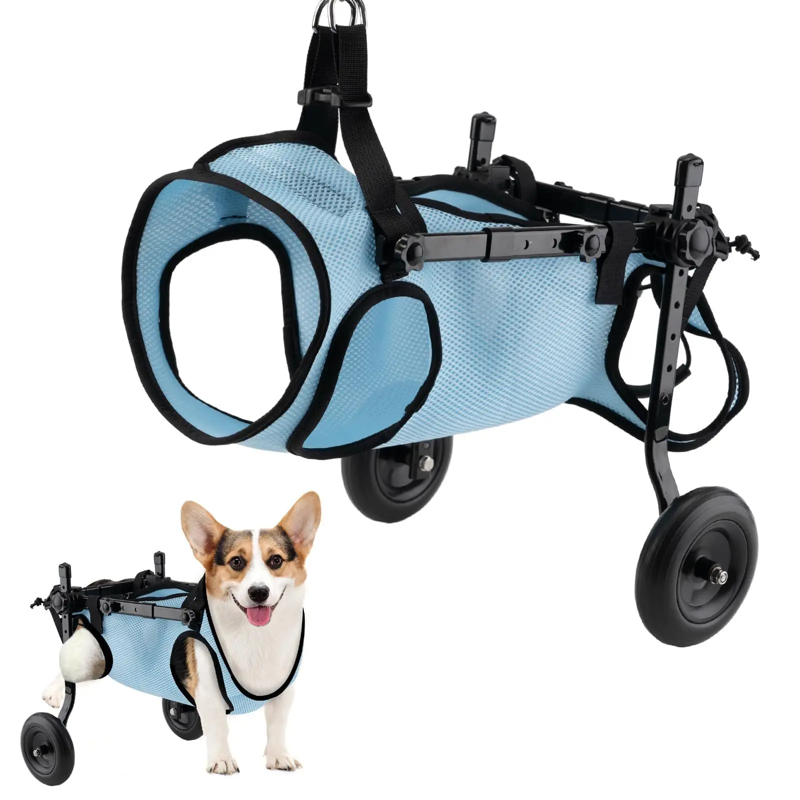 

Pet Disability Car Walker Cart Adjustable Pet Injury Protection Wheelchair Helps Restore Walking Car