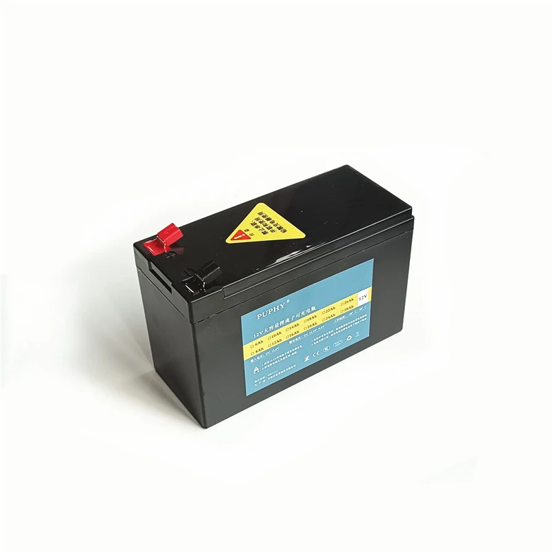 PUPHY®Cella di batteria agli ioni di litio 12V 28AH 10AH di grande capacità per auto per bambini, spruzzatore, banca di alimentazione impermeabile portatile a luce LED