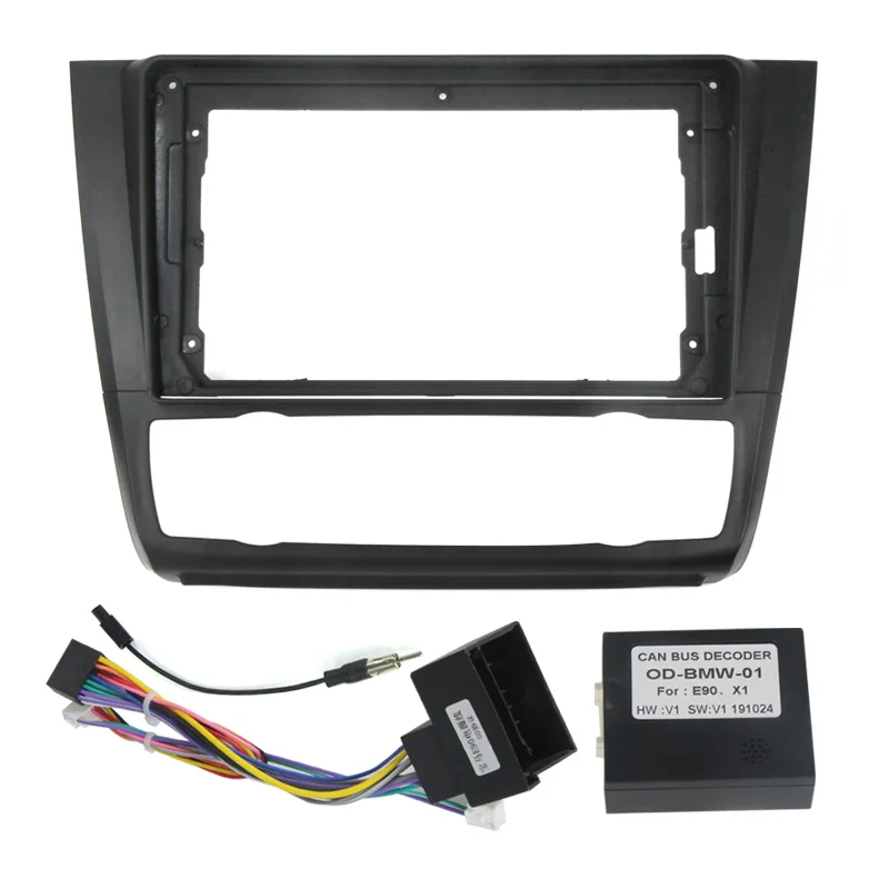 For BWM Series 1 E81 E82 E87 E88 2004-2012 Car Android Video Panel Player Navigator Escutcheon Frame Canbus Decoder Mount Klt