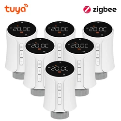 Tuya Smart Wifi/ZigBee Thermostatic Radiator Valve TRV Programmable App Remote Temperature Controller with Alexa Google Home