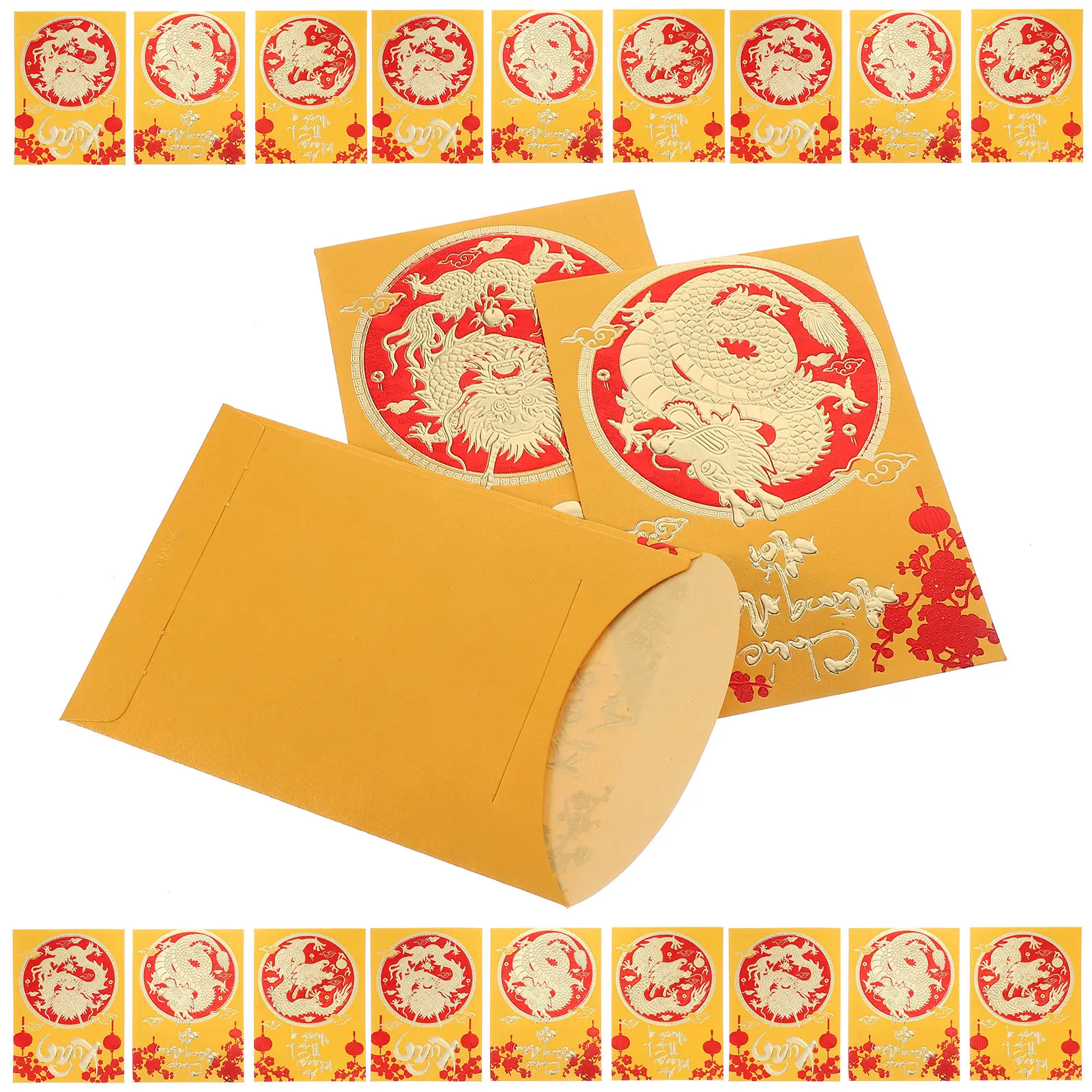 

30Pcs Red Envelopes Paper Year of Dragon Red Packets New Year Luck Money Bags Spring Festival Cash Envelopes Traditional Chinese