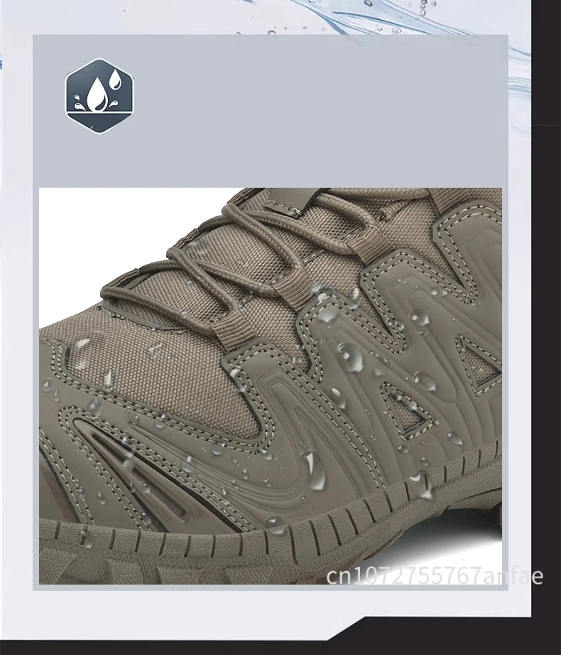 Men Tactical Boot Anti-Slip Work Safety Shoes Waterproof Special Force Army Boots Male Hiking Boot Outdoor Travel Shoe Anti-slip