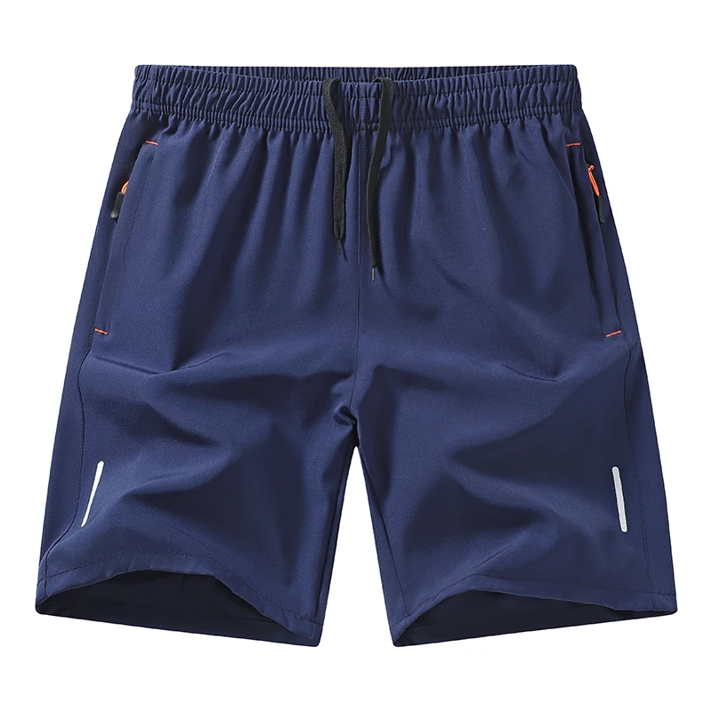 Herren Schnelltrocknende Sportshorts mit Reißverschlusstasche, elastischem Bund und Kordelzug, lässige Workout-, Lauf- und Fitness-Shorts, kurze Hosen für Männer, Sommer, Outdoor-Sport – Detail 5
